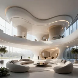 highly detailed interior rendering of a futuristic house, unreal engine, by peter guthrie and zaha hadid