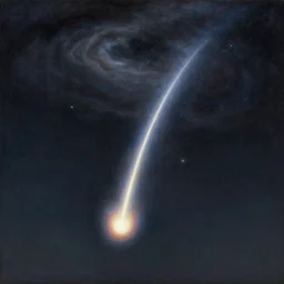 a beautiful painting of a meteor falling in the sky, realistic painting, classical painting, high definition, digital art, matte painting, very detailed, realistic