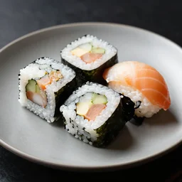 sushi on a plate