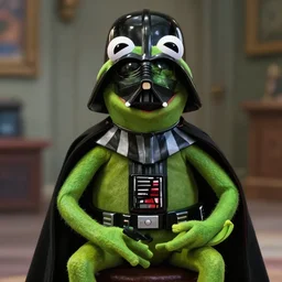 Kermit the frog as Darth Vader