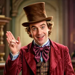 character portrait of Nigel Farage playing Willy Wonka, digital art, trending on artstation, 4k