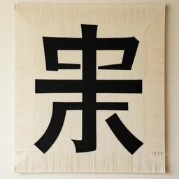 album cover art for weaving wall kanji design minimalist by akihiko yoshida