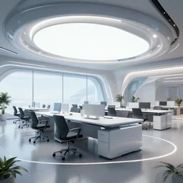 a futuristic office