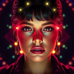 symmetry!! colorful portrait of jessica alba girl in peaky blinders, glowing lights!! intricate, elegant, highly detailed, digital painting, artstation, concept art, smooth, sharp focus, illustration, art by artgerm and greg rutkowski and alphonse mucha
