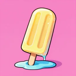 cartoon popsicle melting, album cover art