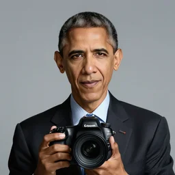 Barack Obama with a Karen haircut, studio photo, dslr
