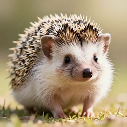 the cutest hedgehog in the whole wide world, masterpiece, digital art, light, bright, warm, fuzzy, cute