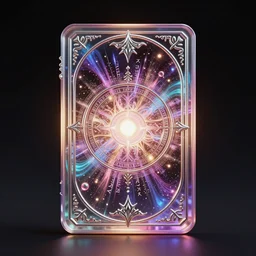 symmetry!! octane render, a futuristic of stunning tiny an magic rectangular card, liquid containing mysterious magic, intricate, surge round ， decoration with inscriptions in secret silver, middle ages ， light dust inside, in the darkabstract, artstation, feifei ruan, wlop, beeple, bright colors