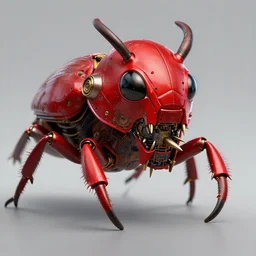 red tiger beetle helmet. epic sci - fi character concept. spiky mouth cyberpunk anime style. retro electronics. retro shapes. cinematic digital art.