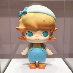cartoon cutie sculpture toy on display