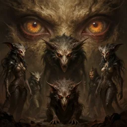 epic professional digital art of hungry eyes, ambient tan light, painted, mysterious, cinematic, terrifying animals, eerie, gothic, detailed, intricate, grand, leesha hannigan, wayne haag, reyna rochin, ignacio fernandez rios, mark ryden, van herpen, artstation, cgsociety, stunning, gorgeous, wlop epic epic