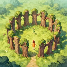 illustration of a fairy circle