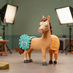 a award winning closeup photo of a stopmotion animation filming set of bojack horseman