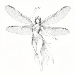 dragonfly wings, goddess angel of tranquility. hyper detailed, character concept, full body, dynamic pose, intricate, lineart, cerpuscular rays, lily flowers, gold foil texture. by yoshitaka amano, alfons mucha and makoto shinkai. 8 k
