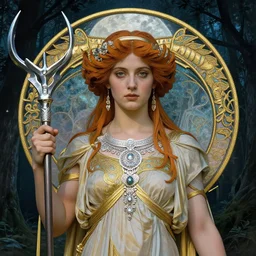 Ana de armas as Artemis the Greek goddess of the hunt, a beautiful art nouveau portrait by Gil elvgren, Moonlit forest environment, centered composition, defined features, golden ratio, silver jewelry