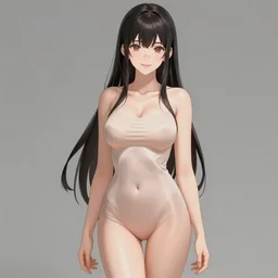 anime girl, hourglass slim figure, attractive features, seductive smile, highly detailed, details, digital painting, artstation, kyoani, concept art, sharp focus, illustration, syuri22