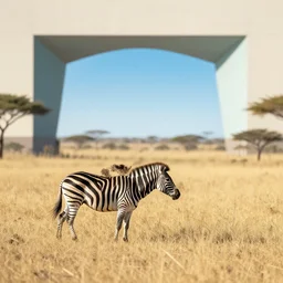 geometrical view of a zebra