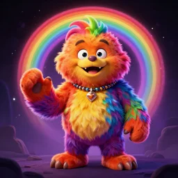 rainbow randolph, death to smoochy portrait as a dnd character fantasy art.