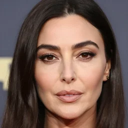 Monica Bellucci posing, Detailed Face
