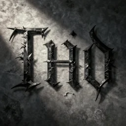 black metal font, unreadable
