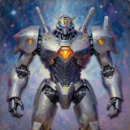 holy saint battle robot award winning close - up portrait symmetry faded tetrachromacy colors astral background tim hildebrandt wayne barlowe bruce pennington donato giancola larry elmore masterpiece trending on artstation cinematic composition beautiful lighting hyper detailed!!! 8 k oil on canvas