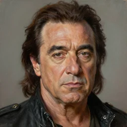 portrait of danny devito as a character in mad max 2 : the road warrior, film still, detailed realism face in painting, detailed beautiful portrait, oil painting masterpiece, 8 k resolution, smooth, sharp focus, trending on artstation, by rembrandt