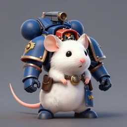 cute white mouse in the style of warhammer 4 0 k, epic, concept art, trending on artstation