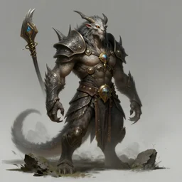 a highly detailed portrait of a epic fantasy creature concept art