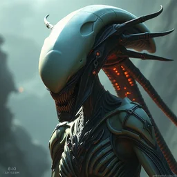 goddess of the xenomorph aliens, highly detailed, digital painting, artstation, concept art, smooth, sharp focus, illustration, unreal engine 5, 8 k, art by artgerm and greg rutkowski and edgar maxence