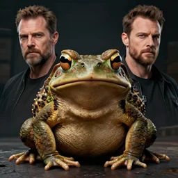 hyperrealistic mixed media image of alex jones from info wars as a toad, stunning 3 d render inspired art by istvan sandorfi and greg rutkowski, perfect symmetry, realistic, highly detailed attributes and atmosphere, dim volumetric cinematic lighting, 8 k octane extremely hyper - detailed render, post - processing, masterpiece,
