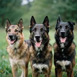 hellhounds, color film, photorealistic,
