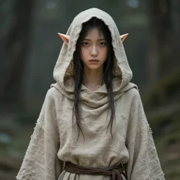 beautiful, digital art, androgynous elf wizard, wearing linen hooded cloth. artstation, by erak note, tooth wu, neil richards, kan liu, siwoo kim