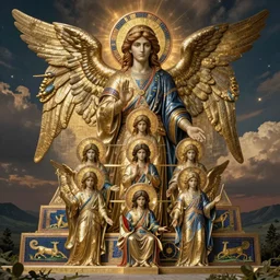 angel hierarchy, orthodox mosaic