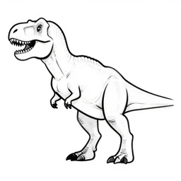 tyrannosaurus rex, symmetrical, accurate, simple clean lines, black and white, coloring book, comic book, line art, by martina matteucci, pavel shvedov, peter lundqvist, diane ramic, christina kritkou, artstation
