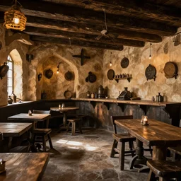 photo inside a medieval tavern