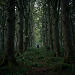 dense woodland landscape, English forest, Irish forest, scottish forest, perspective, folklore,King Arthur, Lord of the Rings, Game of Thrones. ultra photoreal , photographic, concept art, cinematic lighting, cinematic composition, rule of thirds , mysterious, eerie, cinematic lighting, ultra-detailed, ultrarealistic, photorealism, 8k, octane render, Albert Bierstadt