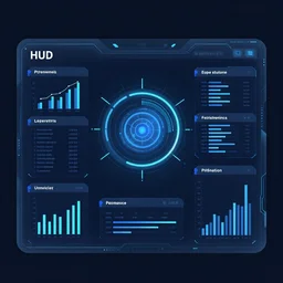 HUD template interface futuristic graphic design after effects trending on Envato, high-tech, high detailed, vector, infographics, data analysis - n 9
