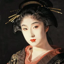 female portrait, ukiyo - e