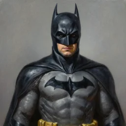 Painting of Christian bale Batman oil painting