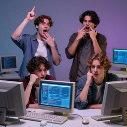 groups of four y 2 k computer shutdown panic realistic