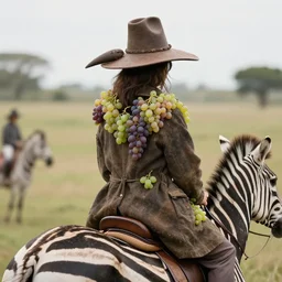 a coat of grapes is on my back again i ride upon my zebra pterodactyl beak hat on my brow the truth is like a stranger