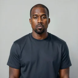 kanye west in a bob ross painting