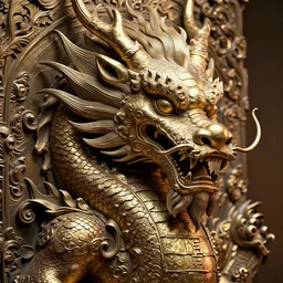 highly detailed portrait of a chinese trickster dragon by lehuss | studio lighting, 8 k, cg art, cgi, volumetric lighting, photorealistic, intricate detail, elaborate relief, detailed surface, micro detail