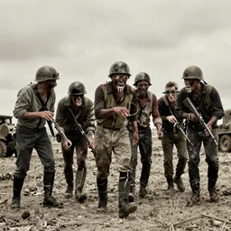 zombies on ww 2, historical photograph