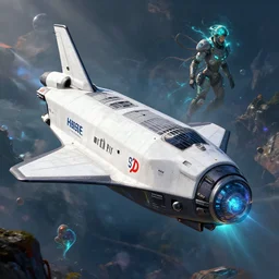 soviet white cargo spaceship of horizon forbidden west horizon zero dawn bioluminiscence global illumination ray tracing hdr fanart arstation by ian pesty and alena aenami artworks
