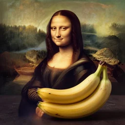 the Mona Lisa made of bananas
