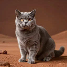 british blue shorthair cat on mars