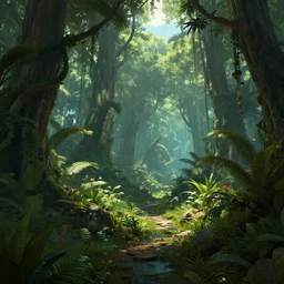 unreal engine render jungle, trending on artstation, r / cyberpunk, r / imaginarymindscapes
