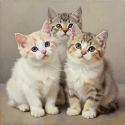cute kittens, oil on canvas, masterpiece!!!!!!!!!!!!!!!!