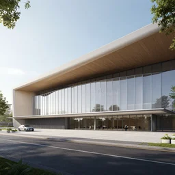mercedes pavilion exterior designed by gensler, fosters, photorealistic unreal engine octane render 8 k, 2 8 mm